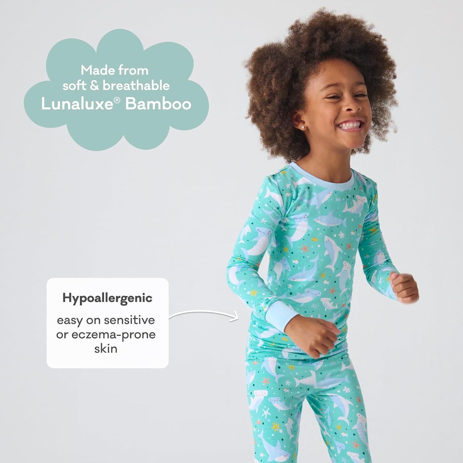 Little Sleepies Two-Piece Pajama Set for Boys & Girls, Soft Viscose from Bamboo Toddler Pajamas for Kids, Family Matching PJs