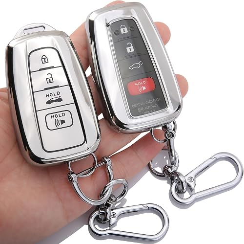 2-Pack for Toyota Key Fob Cover Keychain Key Case Fits 2017-2025 RAV4/Corolla/Hi