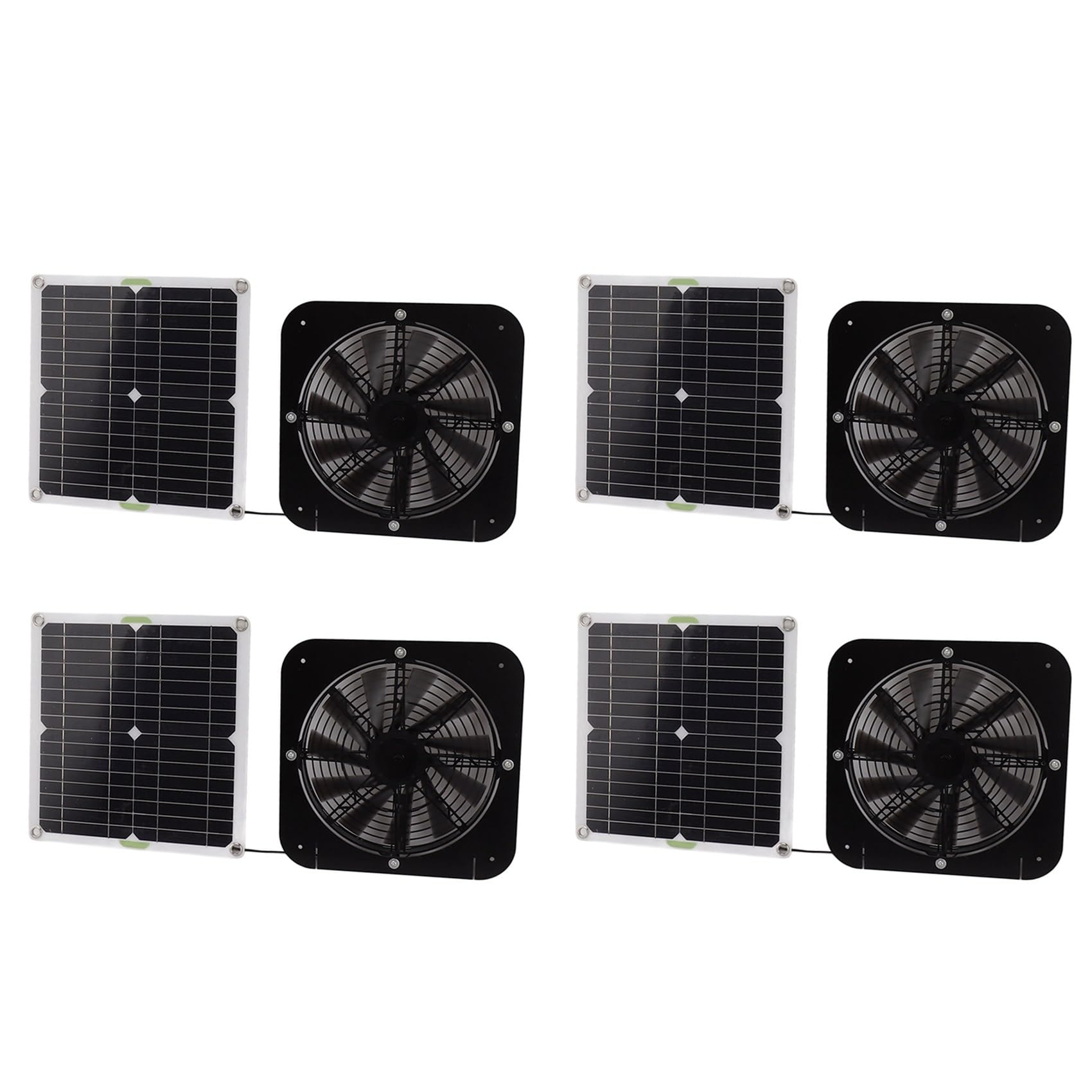 Jnchdghwa As Shown 4X Mono-Polycrystalline Solar Panel With 13.5 Inches Exhaust Fan Bracket Photovoltaic Fan