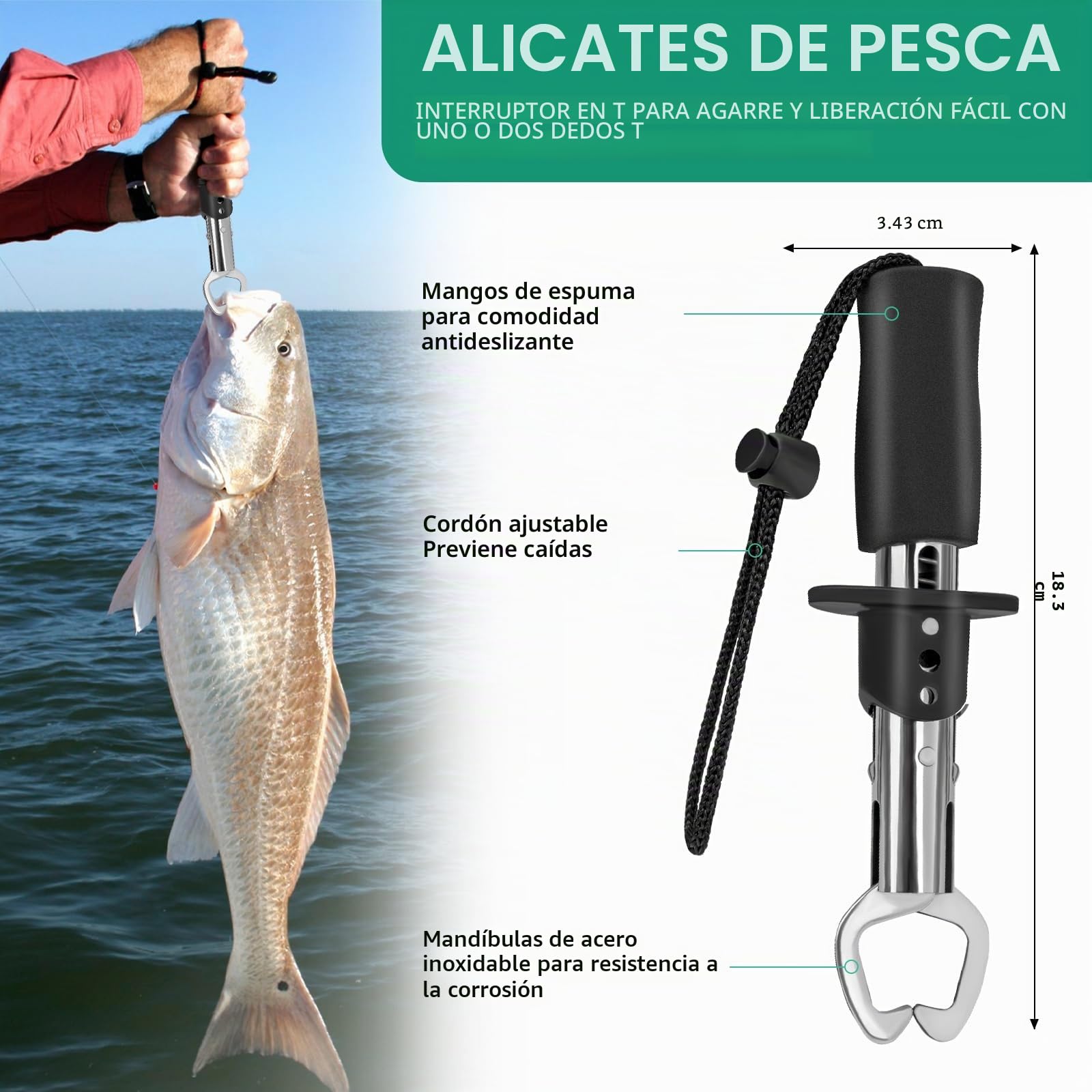 THKFISH Kit de herramientas de pesca de 85 piezas con bolsa de cintura, alicates, señuelos, escala digital