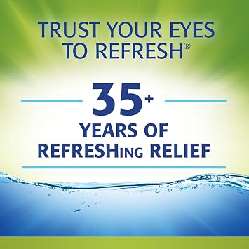 تحديث قطرات العين زيوت التشحيم Relieva للعيون الجافة، 0.33 Fl Oz معقمة