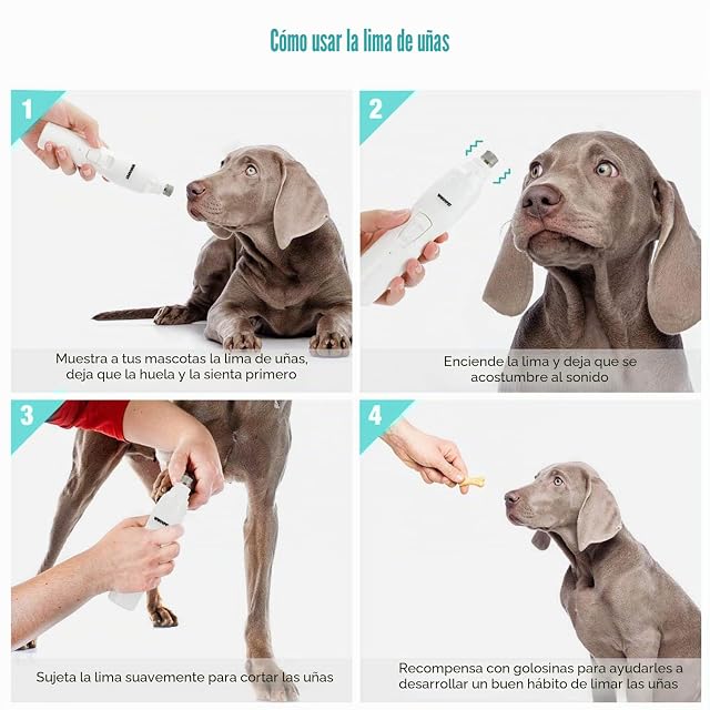 Foto 8 de 8 de WWVVPET Molinillo de uñas para Mascotas, más Potente y silencioso, de Baja vibración para Perros