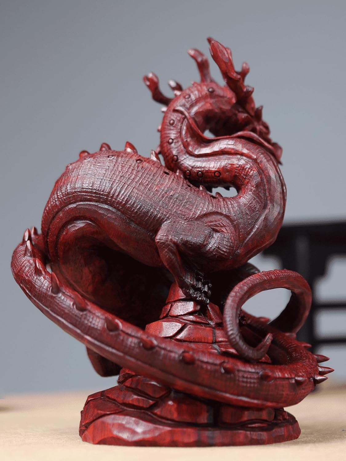 木製彫刻 龍の置物 龍神 開運 風水 木彫り龍 縁起物