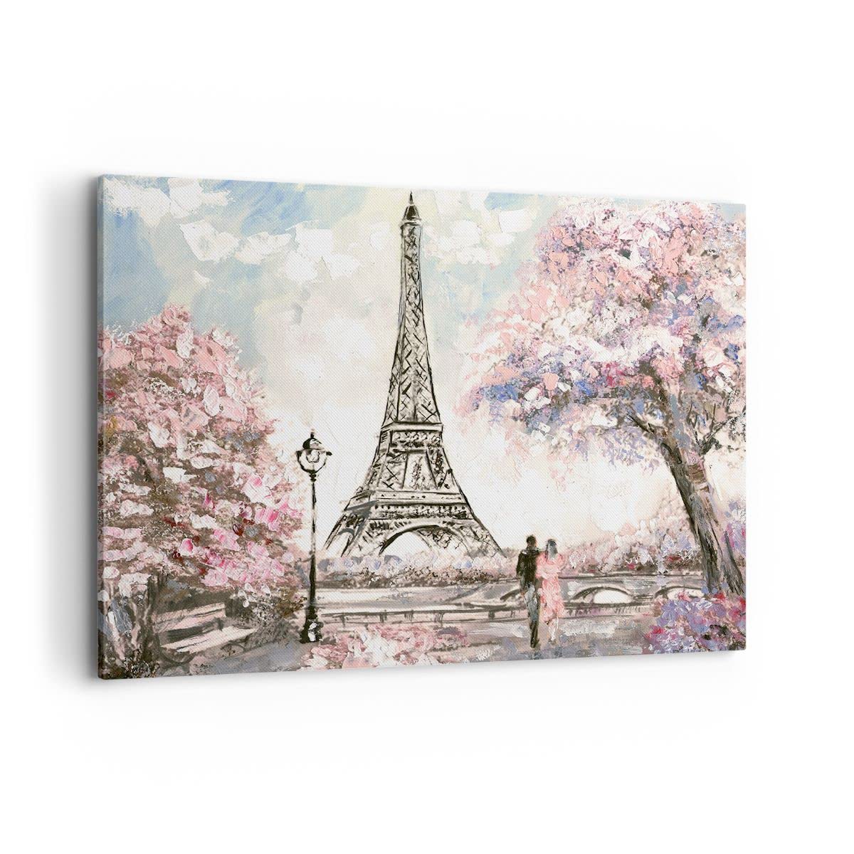 Cuadros Decoracion Salon Árboles Eiffle Pareja Francia Lienzos decorativos 120x80cm Cuadro Sobre Lienzo Moderno Dormitorio Cocina Cuadros Pared Imágenes Wall Art Prints Decor Grande XXL AA120x80-3147