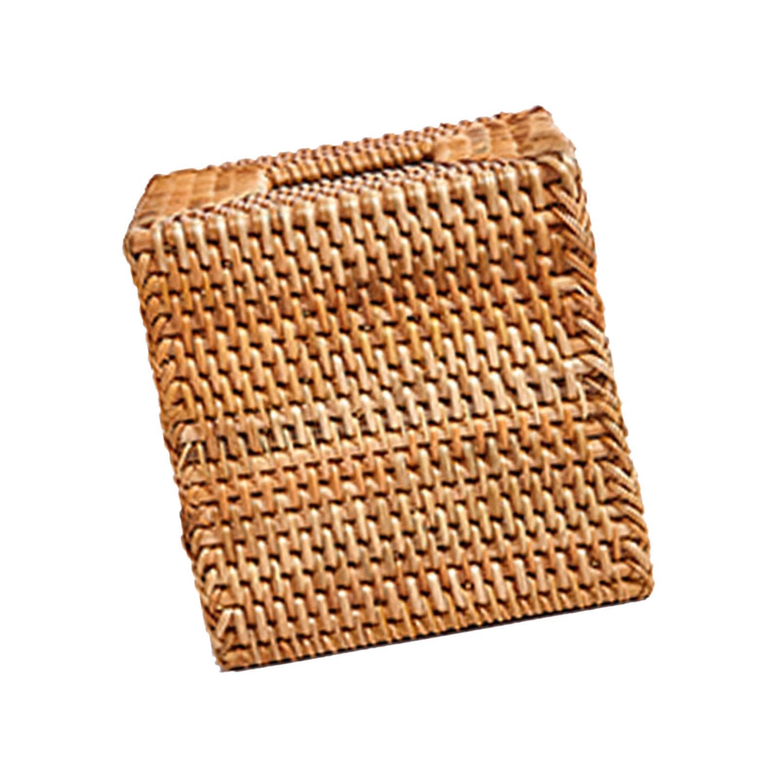 Yixannx Handcrafted Napkin Holder Box Table Tissue Dispenser Unique Rattan