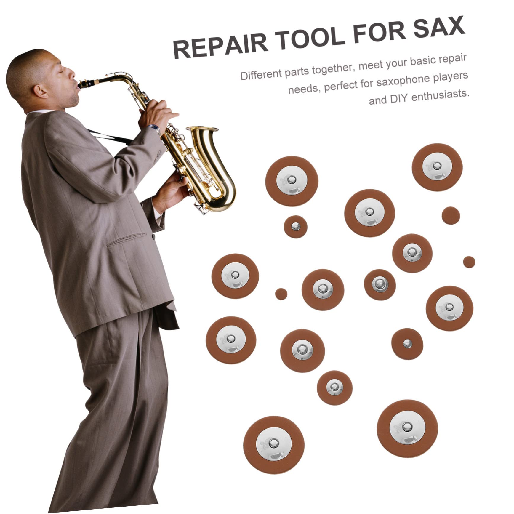TOYANDONA Kit di Riparazione per Sassofono Alto Viti, Molle e Pezzi di Ricambio in Metallo e Plastico, Facile da Sostituire per Musicisti Sax