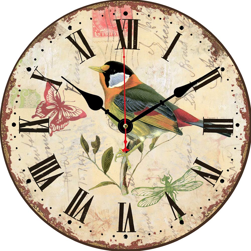 Horloge murale en bois de qualité supérieure et chiffres romains