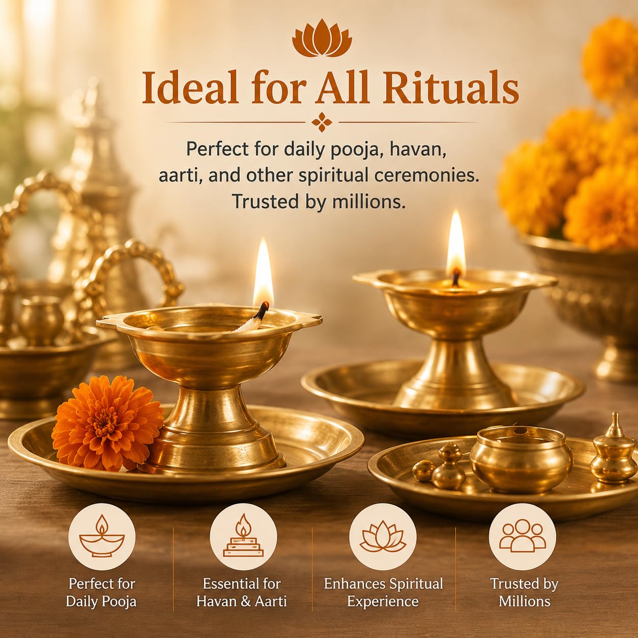 Blessora Desi Round Cotton Wicks Diya Batti - White Phool Rui for Pooja | Long Lasting Aarti Use | Temple Daily Worship (Pack of 300 Pcs) 3