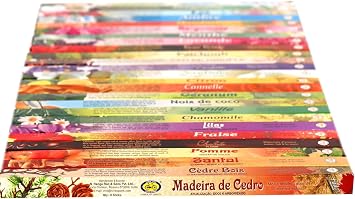Flute Incense Square Assorted (Mixed) Incense 25 x 8 Rods