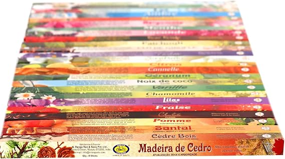 Flute Incense Square Assorted (Mixed) Incense 25 x 8 Rods