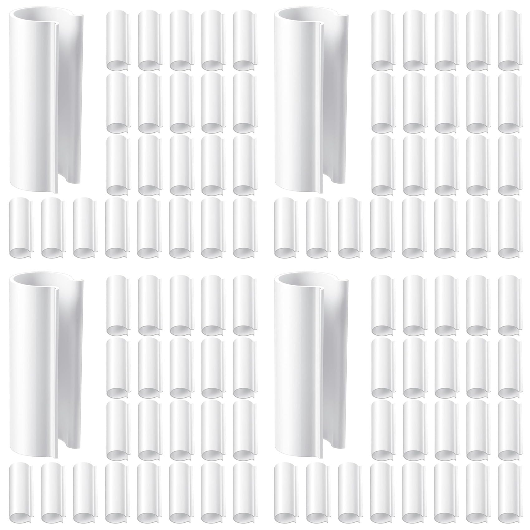 Kueohse 128 Piece Snap Clamp for PVC Pipe Greenhouses,Pool Cover Clips,Shelters,Bird Protection(for 1/2 Inch PVC Pipe)