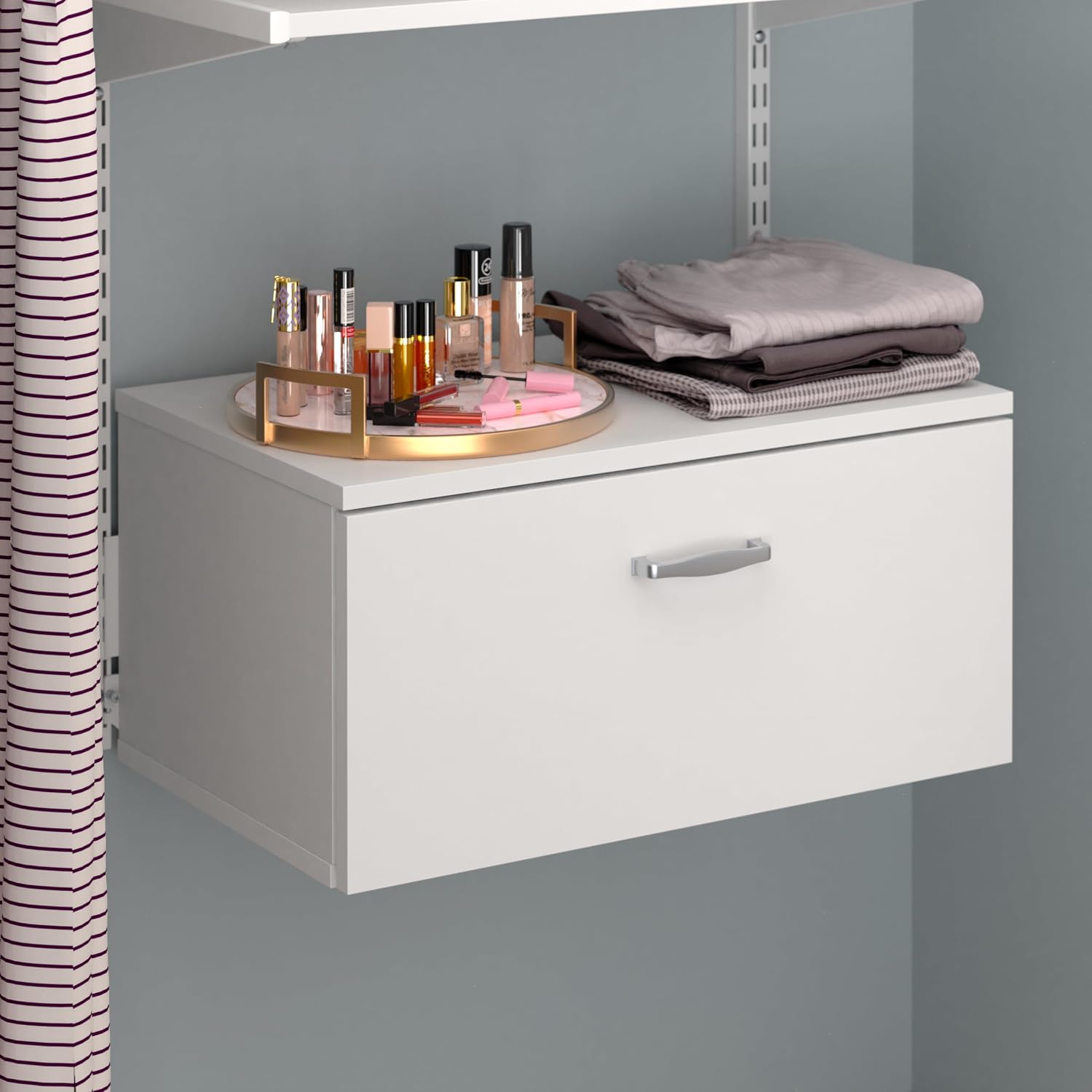 Closetmaid ShelfTrack Wood Drawer Add-On Accessory for Closet Organizer, 10.83" H x 22.65" W x 15.54" D, White