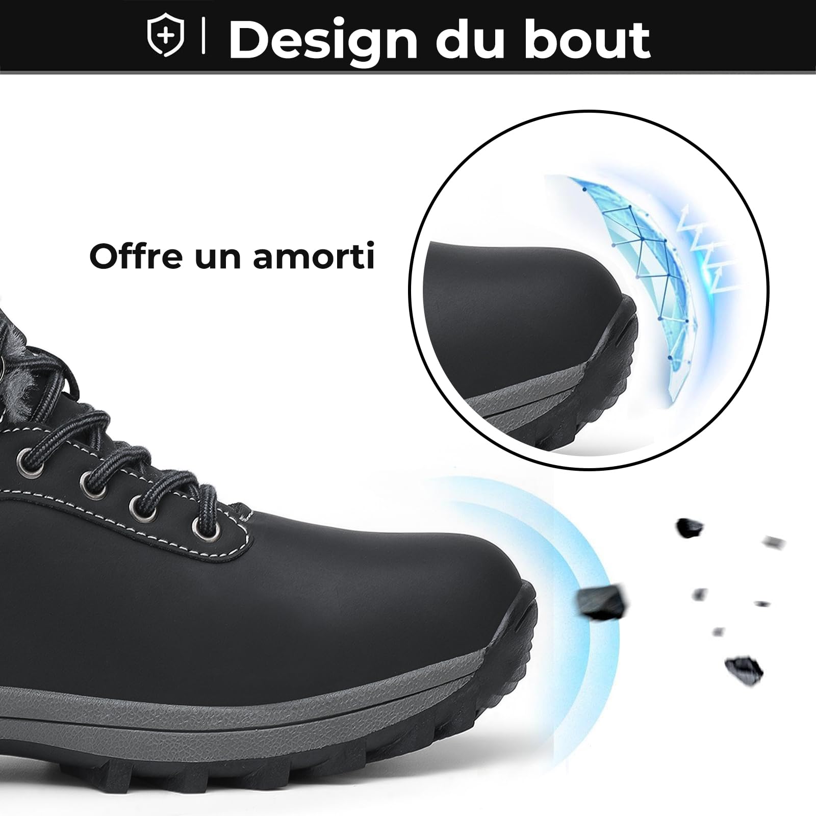 Mishansha Chaussure Hiver Chaude Homme Femme Bottes de Neige Bottines Fourrées 36-48