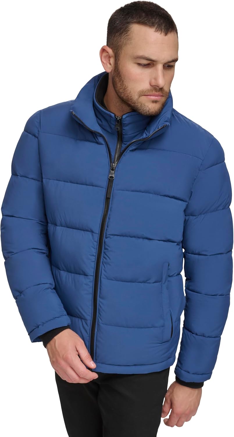 Calvin Klein Men's Heavyweight Quilted Insulated Zip Front Puffer Jacket