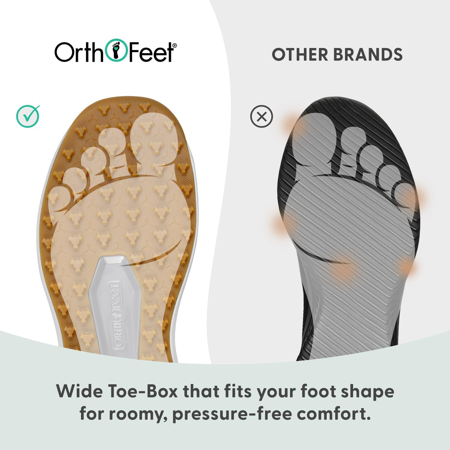 Orthofeet Men's Orthopedic Hands-Free Fairway Golf Shoes - Image 6