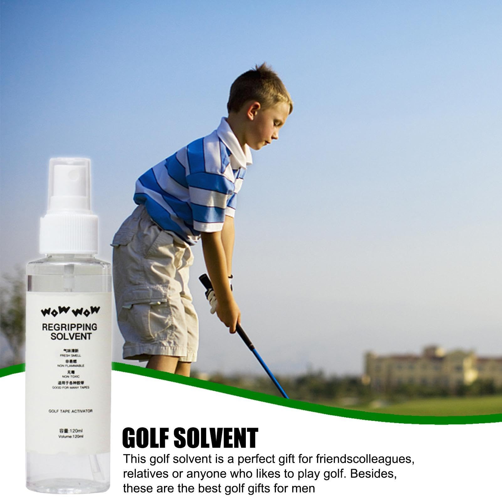 Solvente per impugnatura da golf, soluzione solvente efficace da 120 ml per una facile ripresa | Soluzione di rigiratura non infiammabile per una migliore di presa