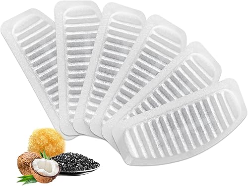 Miniatura 1 de ORSDA Filtro de fuente de agua para gatos, paquete de 6 filtros de repuesto para fuente automática de mascotas de 67 oz2 L, 3 sistemas de filtración