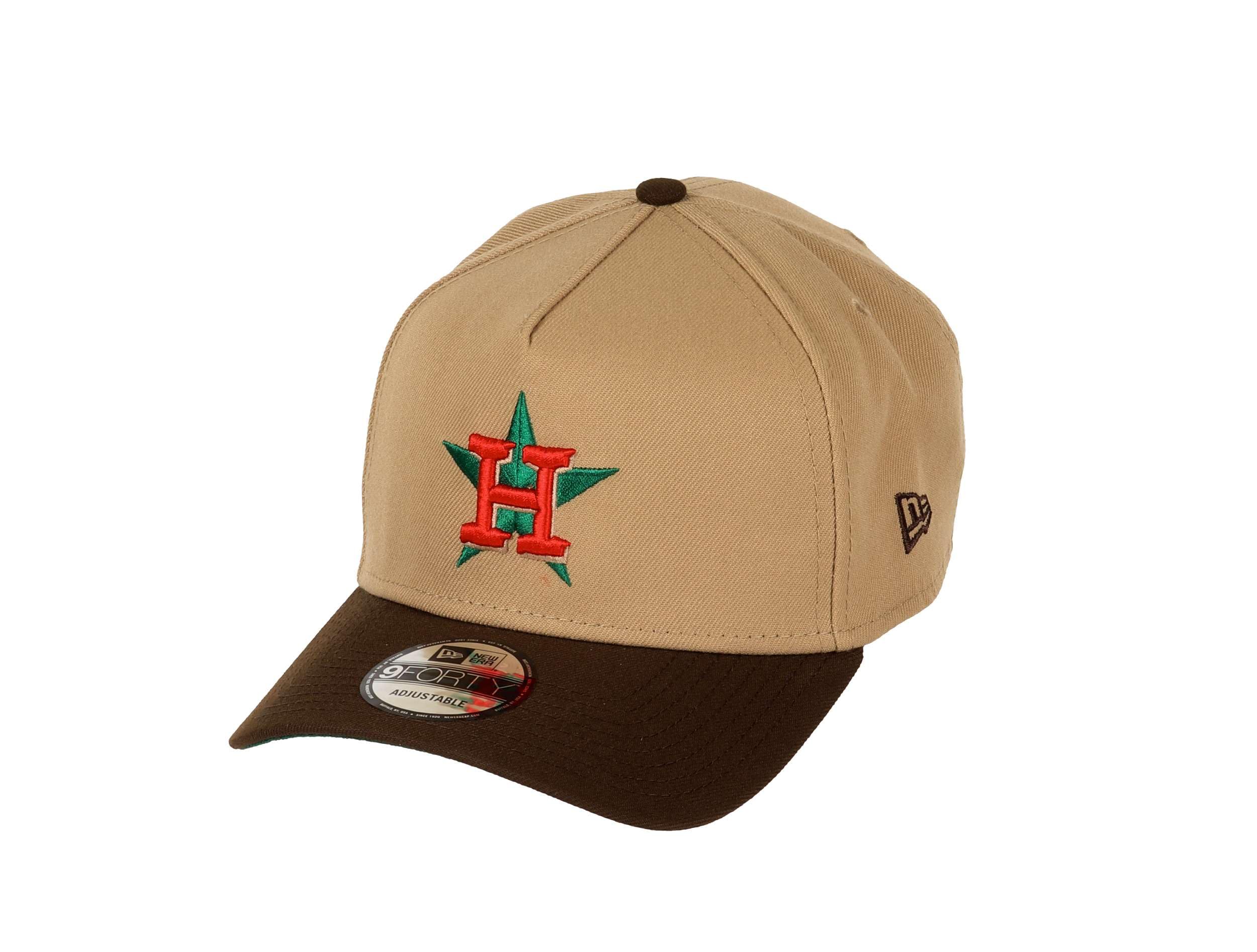 New Era Houston Astros MLB Two Tone Camel Walnut 9Forty A-Frame Snapback Cap โ image 1