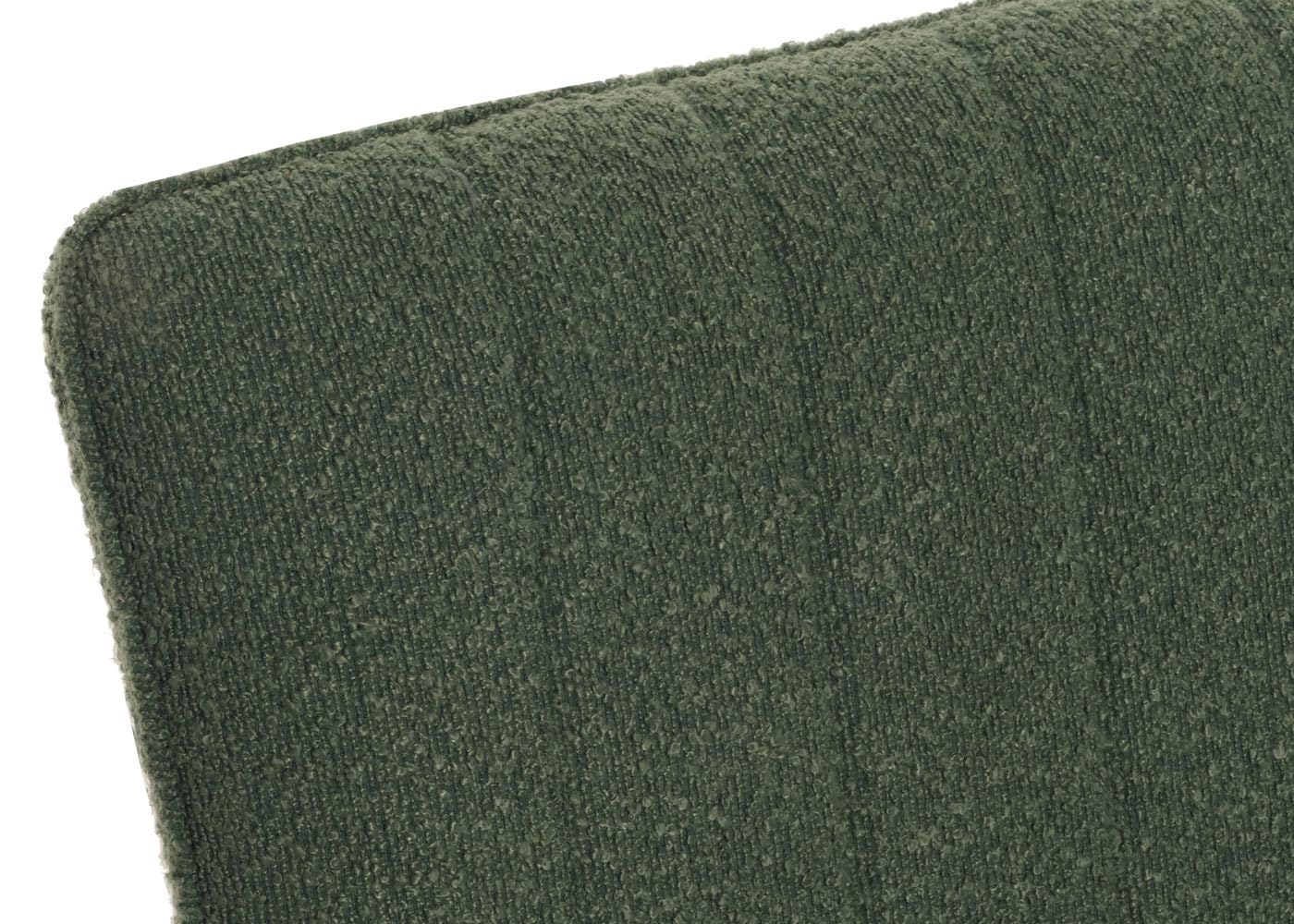Mendler Sitzbank HWC-K16, Esszimmerbank Bank Polsterbank, Rückenlehne Stoff/Textil Bouclé Metall 160cm - grün
