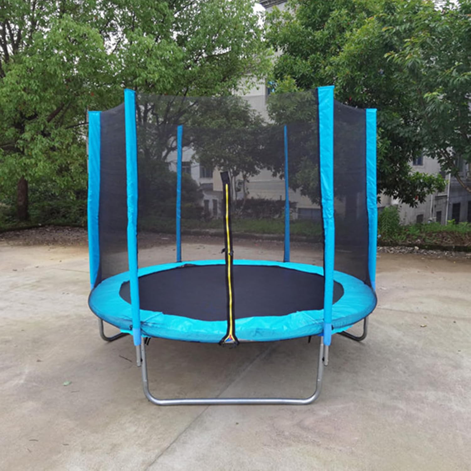 Round Trampoline Safety Net, Replacement Enclosure Net, with Double-Headed Zipper, Protection Buckles, Enhanced Hook