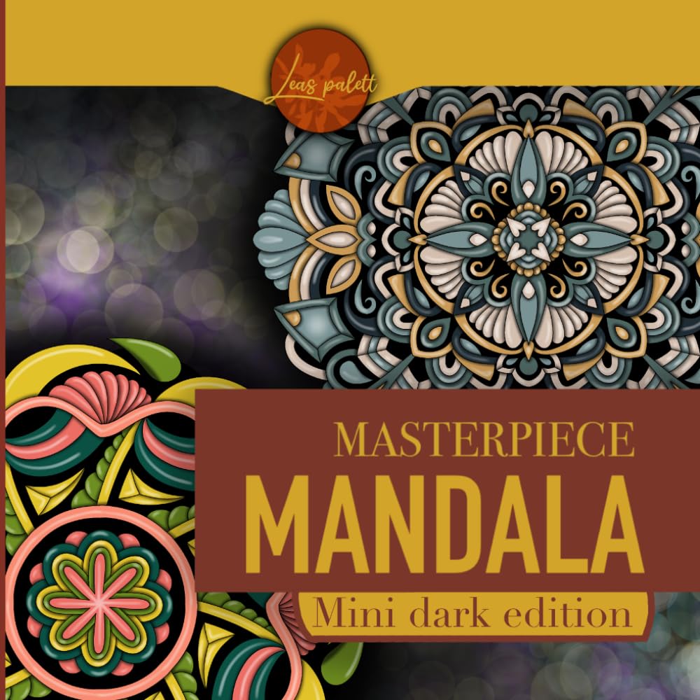 Masterpiece Mandala Mini dark edition coloring book with shading (Masterpiece Mandala coloring book)