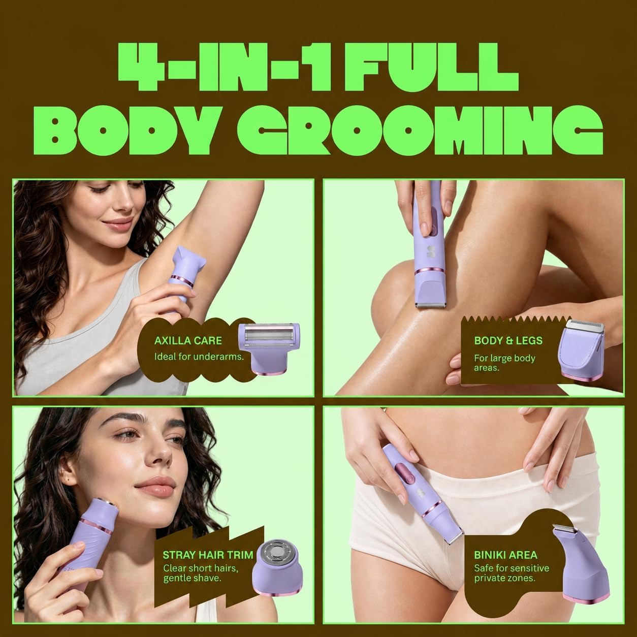 Swim 4-in-1 Bikini Trimmer for Women IPX7 Waterproof