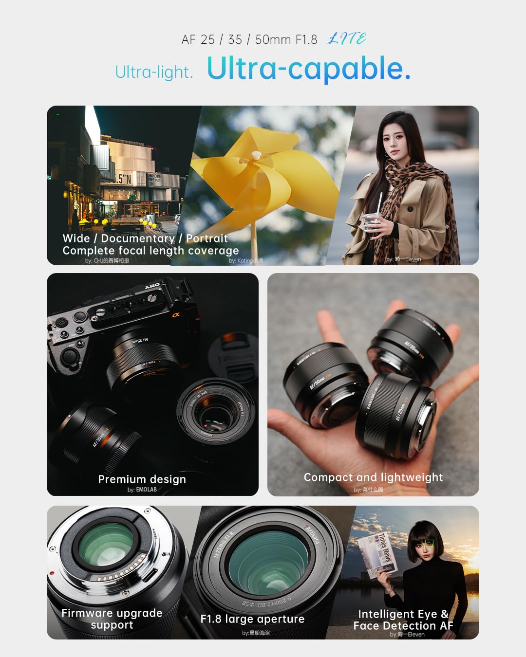 7ARTISANS AF 50 mm F1.8 APS-C Obiettivo autofocus per Sony, obiettivo ritratto classico, intensità luminosa F1.8 con bokeh, compatto e leggero, ideale per ritratti e scatti di dettaglio.