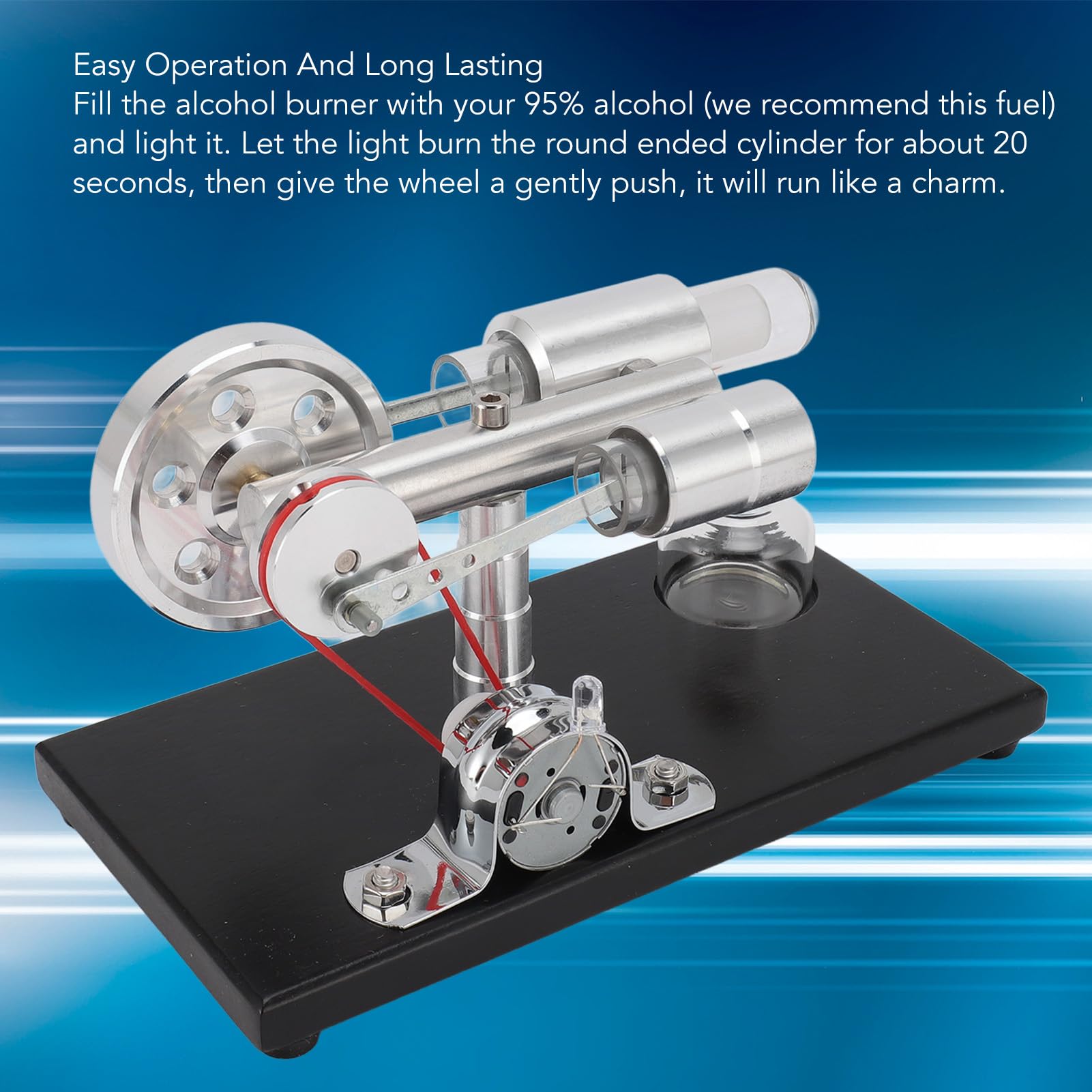 Modelo de Motor LED Stirling para Diversión Educativa