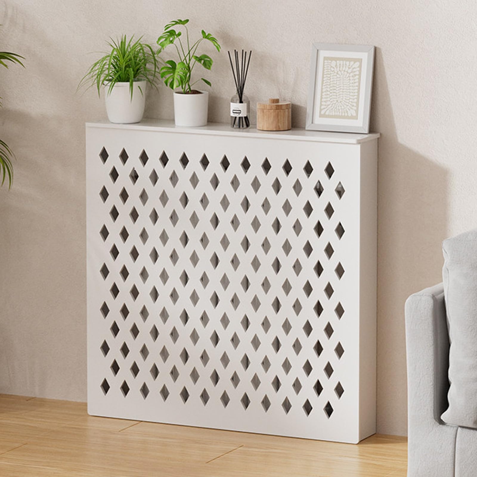 Cache-radiateur design pour salon et chambre meuble de protection thermique 100 cm