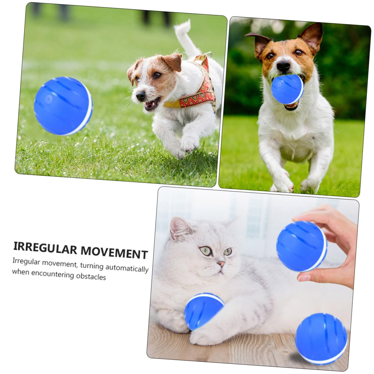 Kisangel Pelota De Juguete para Mascotas Luminosa Automática Interactiva para Gatos Luces Intermitentes Recargable por USB