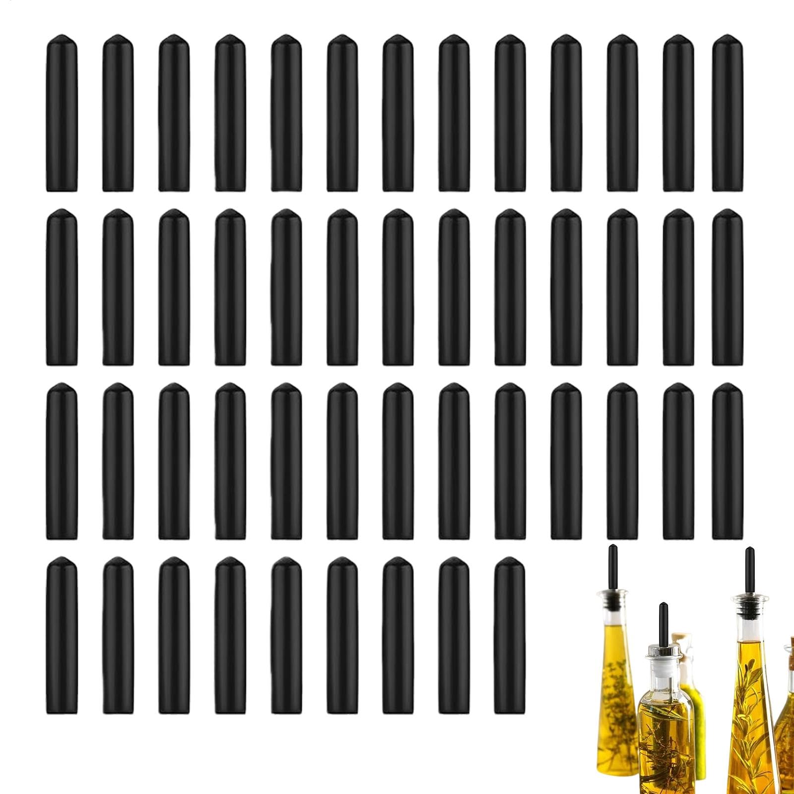 Cubiertas de botellas de licor y vino con tapa de boquilla antipolvo para dispensadores, 48x