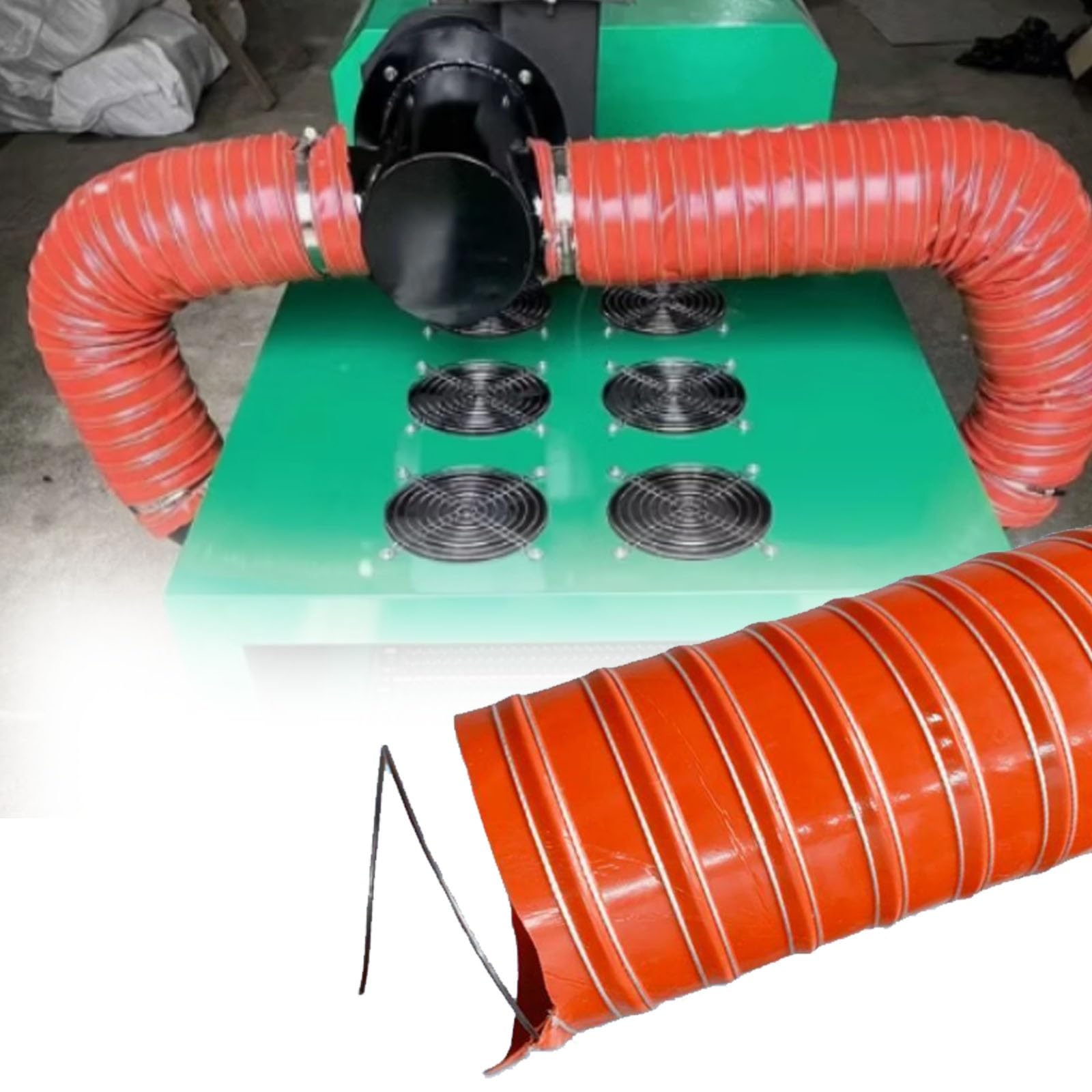 HighTemture - Tubo di ventilazione flessibile da 18 m, con filo di acciaio, ideale per tende da coltivazione automatica e aria condizionata, 275 mm
