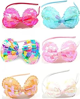 ANNACREATIONS 6 Pcs Plastic Multi-Coloured Baby Girl Hairband Set Baby hairband For Kids hair bands Elastic Toddler Hair A...