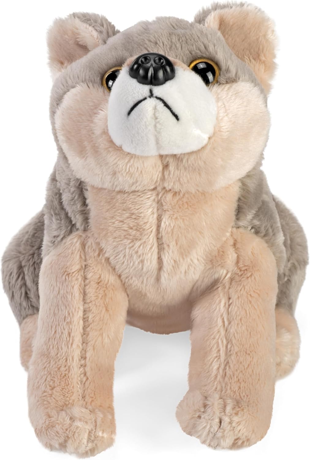 Wild Republic Wild Calls Wolf, Authentic Animal Sound, Stuffed Animal, Eight Inches, Gift for Kids, Plush Toy, Fill is Spun Recycled Water Bottles