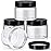 Patelai 4 Pieces Round Wide-mouth Leak Proof Plastic Container Jars with Lids for Travel Storage Makeup Beauty Products Face Creams Oils Salves Ointments DIY Making(6 Ounce,Black)