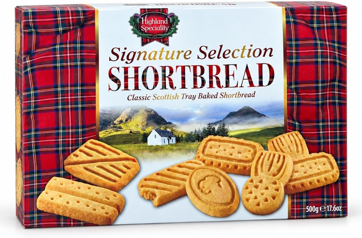 Highland Speciality Signature Shortbread Selection 500g โ Luxury Scottish Shortbread Biscuit Gift