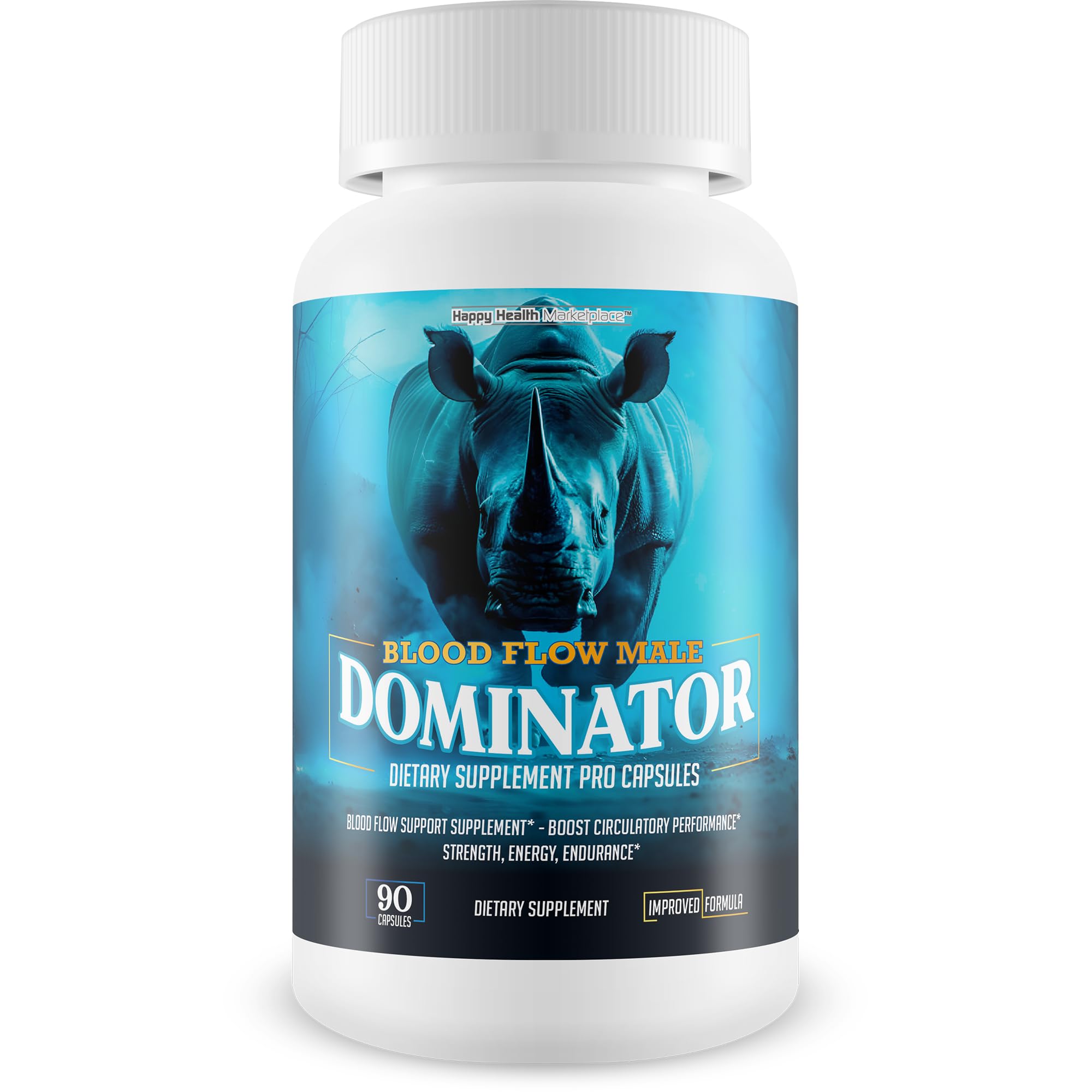 Blood Flow Male Dominator - Improved Formula - Our Best Advanced Blood Flow Supplement For Men - Mens Circulation Pills For Better Blood Flow Support - Blood Circulation Supplements for Men