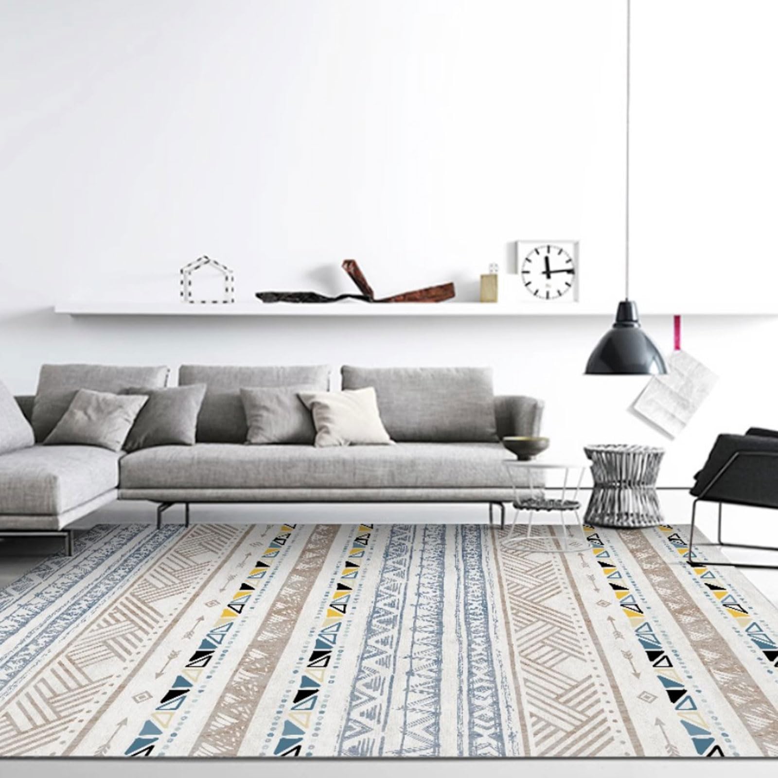 ZTGL Dywan ogrodowy na patio zmywalny, dywaniki ogrodowe antypoślizgowe, mata piknikowa do kampera, dywaniki do sypialni i salonu geometryczne,L,200x300cm