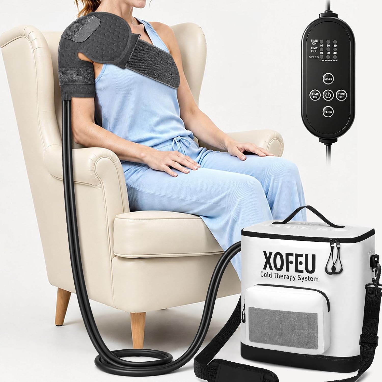 Photo 1 of Xofeu Shoulder Cold Therapy Ice Machine, 19Qt, Programmable Timer