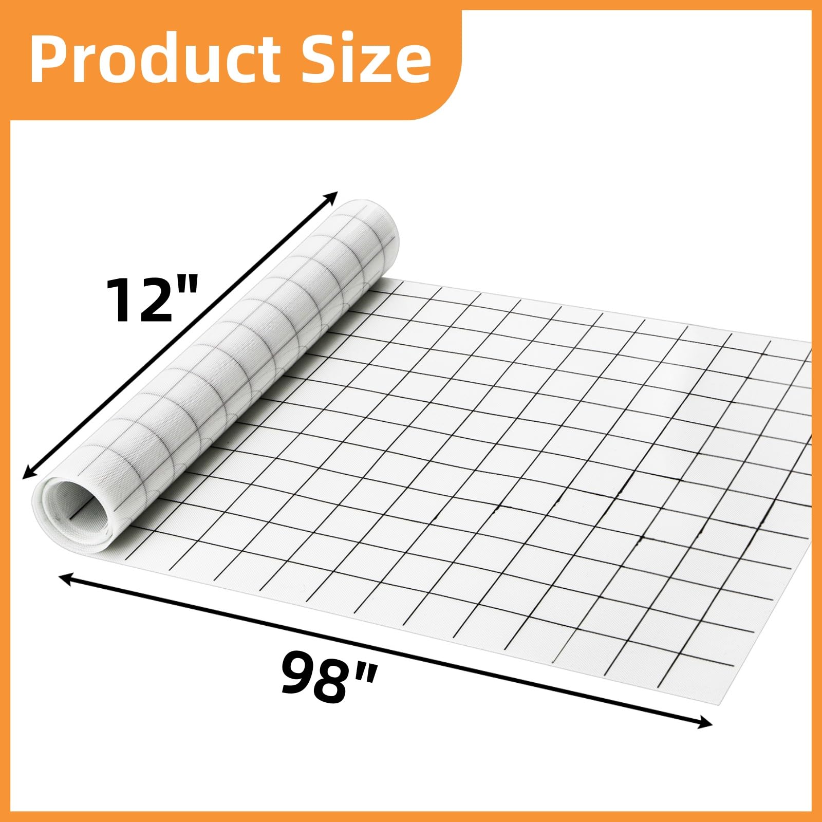 Covzoe Silikon-Backmattenrolle, 30,5 cm x 2,4 m, antihaftbeschichtet, kein Schneiden, lebensmittelechte Thekenmatte, hitzebeständige Luftfritteusen-Auskleidung für Pizza, Kekse, Kuchenkruste
