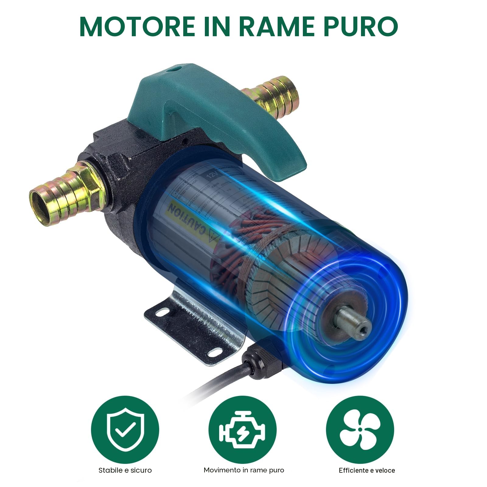 12V 260W Pompa Gasolio per Diesel 45L/Min Pompa Elettrica per Transferimento Carburante