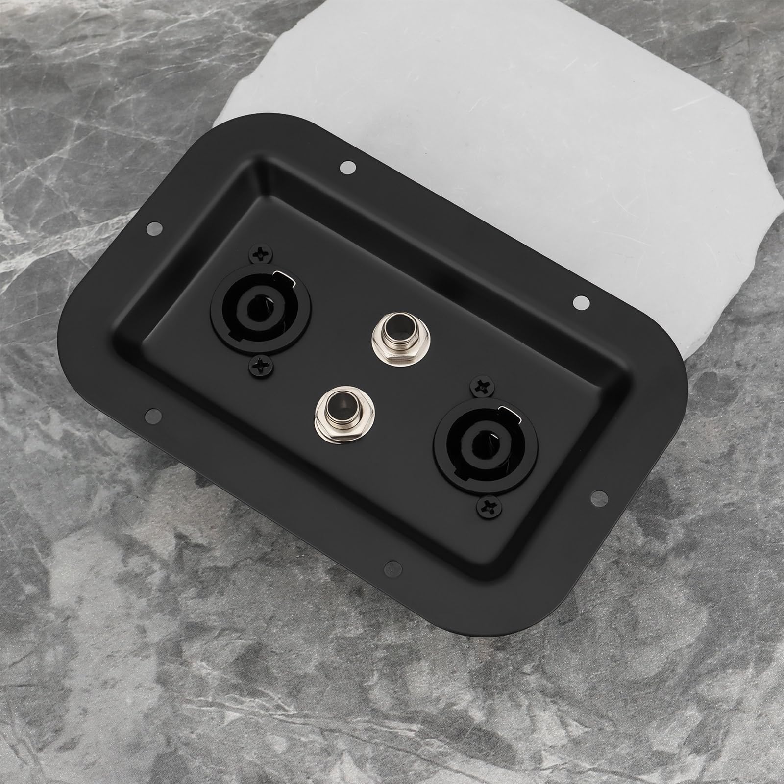 Create idea Piastra jack per altoparlanti con doppio SpeakON NL4 e jack femmina da 1/4" compatibile con altoparlanti PA
