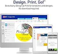 Vista 6 de Avery Printable etiquetas con cuerdas, diseño festoneado, 2 x 1.25 pulgadas, pack de 180 (22848), Blanco