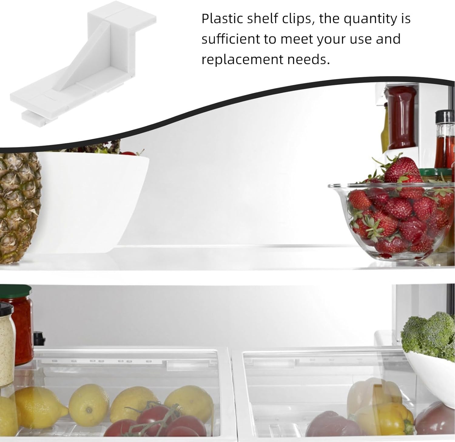 50Pcs Plastic Snap Hook Commercial Freezer Shelf Clips Car Refrigerator Bracket Cabinet Fixing Fridge