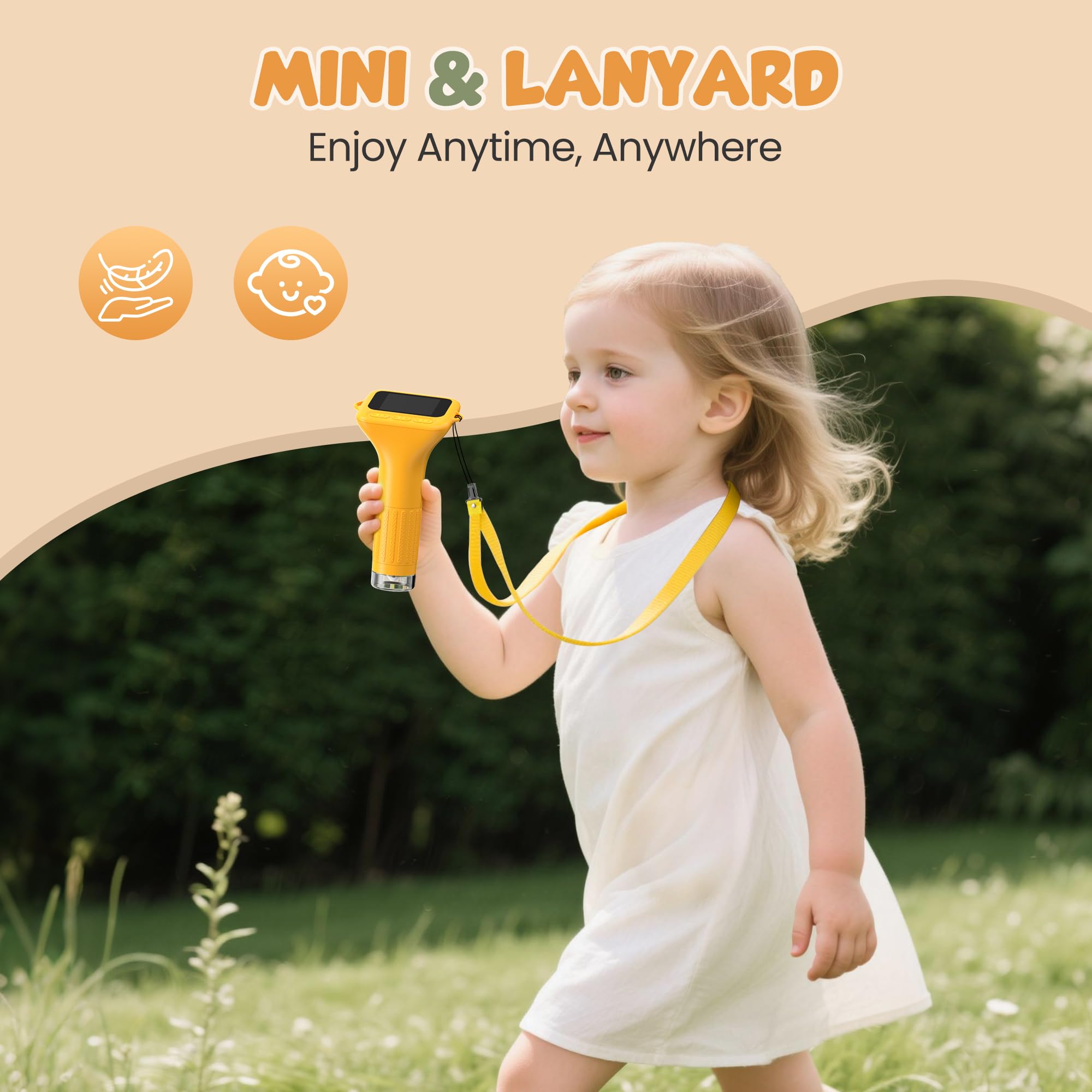 Microscope Portable pour Enfants 1000X: Microscopes USB de Poche écran IPS 2,0" Lumières LED - Mini Microscope Extérieur à Partir de 3 à 12 Ans