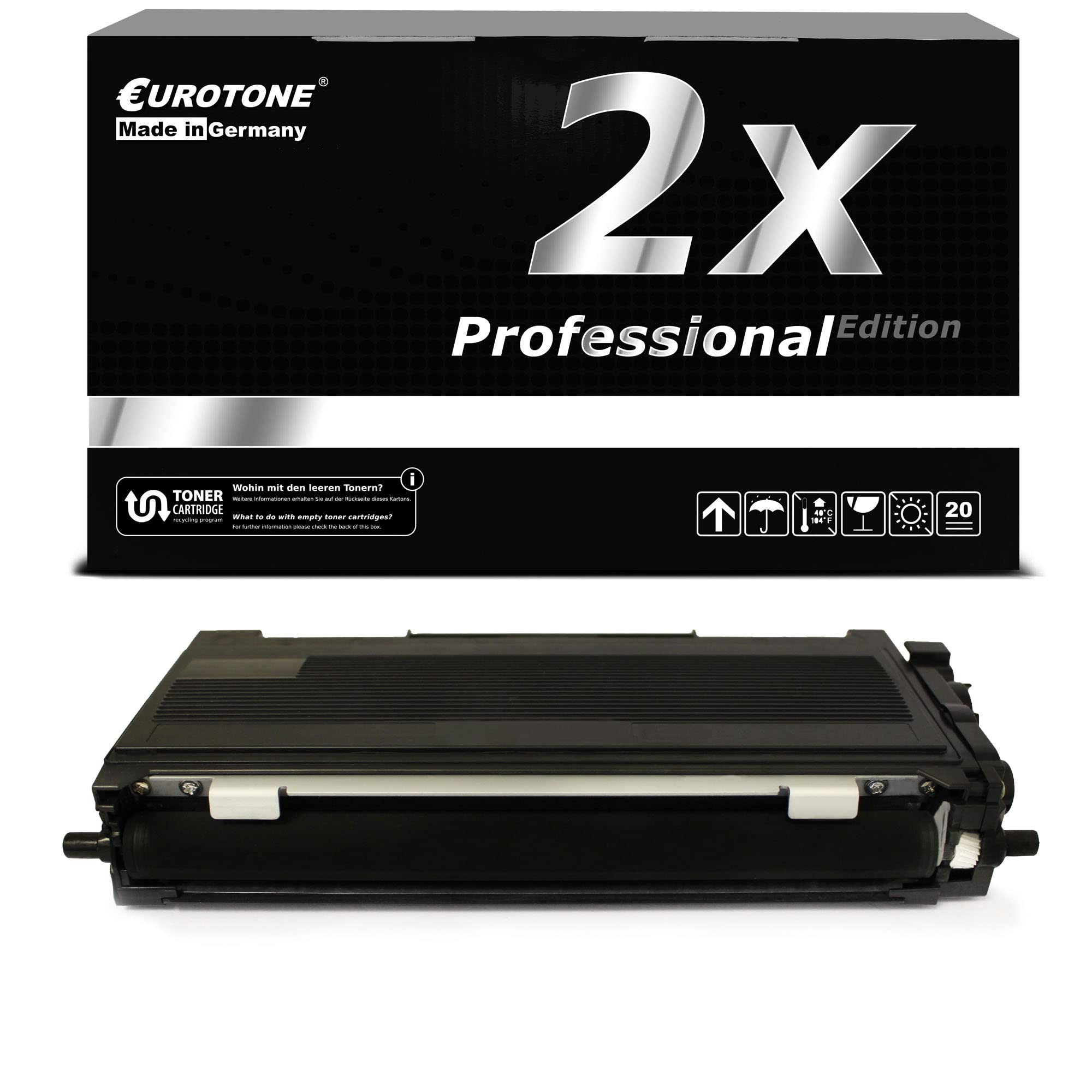 EuroPro 2x Toner kompatybilny z Brother DCP-L2510 DCP-L2512 DCP-L2530 DCP-L2537 DCP-L2550 zastępuje TN-2420 Black