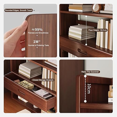 Miniatura 6 de JHDXL Organizador de escritorio para la parte superior del escritorio, gabinete de escritorio con deflector, estante de almacenamiento de escritorio