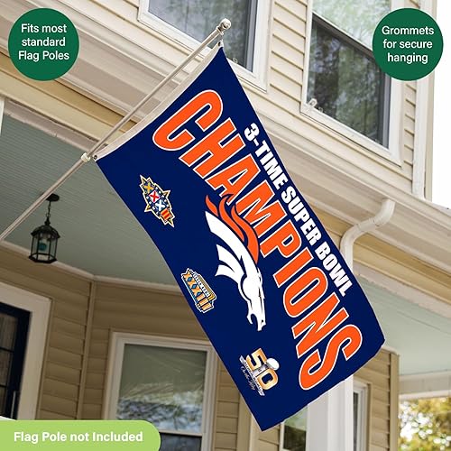 Miniatura 42 de NFL Dallas Cowboys - Bandera duradera de 3 x 5 para exteriores con ojales, bandera y pancarta resistentes para jardín al aire libre y patio, bandera