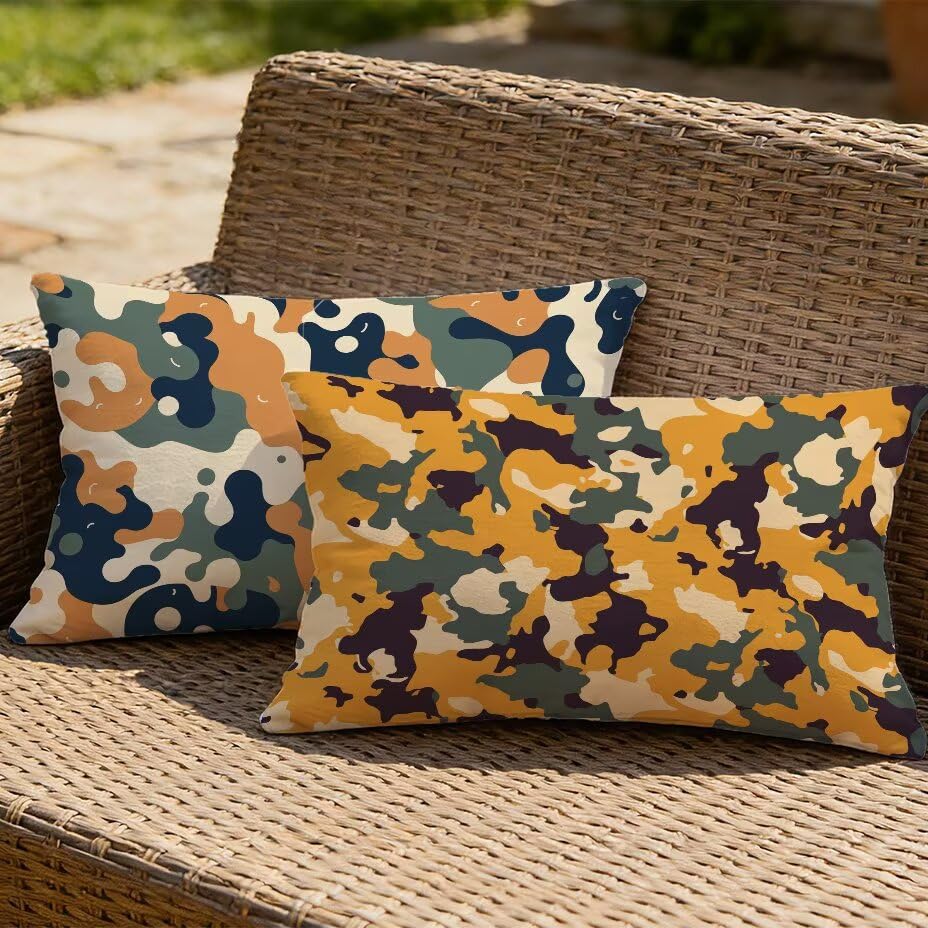 2 Housses de Coussin de Jardin 60x80 Extérieur Imperméable
