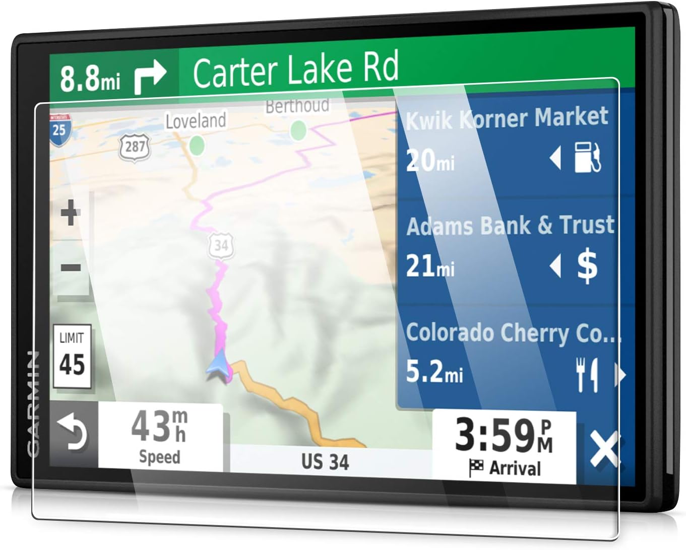 Drivesmart 55 Protector Navigator DriveSmart 55 Screen Protector for DriveSmart 55 Touchscreen